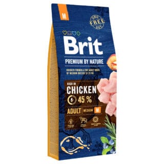 Brit Premium by Nature Adult Medium Breed mit Huhn - 15 kg