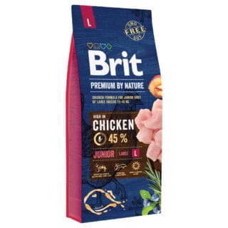 Brit Premium by Nature Junior Large Breed mit Huhn - 15 kg