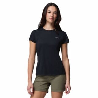 Columbia Zero Rules Light SS Tee Gr. L Schwarz Damen