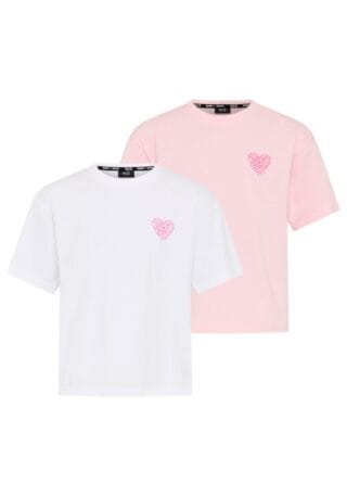 H.I.S T-Shirt "2er Pack H.I.S Shirts mit Rückenprint für Mädchen" Packung, 2, 2 tlg. für Mädchen, lässige Passform, kurze Ärmel, mit Logodruck