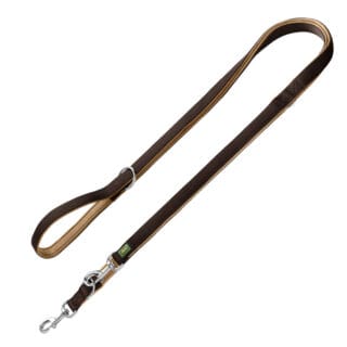 HUNTER Neopren Führleine, braun/karamell - 200 cm lang, 15 mm breit