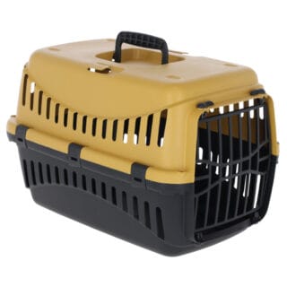 Kerbl Pet Transportbox Expedion - gelb / dunkelgrau: L 45 x B 30 x H 30 cm