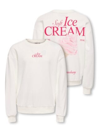 KIDS ONLY Sweatshirt "KOGPHILEA LIFE L/S LOOSE UB VD SWT", Baumwollmischung, regular fit