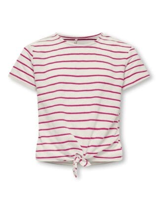 KIDS ONLY T-Shirt "KOGJANA SS STRIPED KNOT TOP JRS" mit coolem Knotendetail