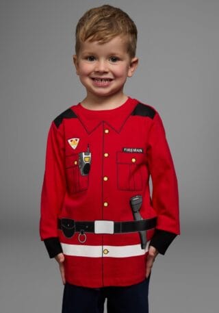 KIDSWORLD Langarmshirt "FEUERWEHR" Langarm, Basic-Passform, bedruckt, Rundhalsausschnitt