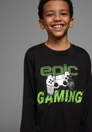 KIDSWORLD Langarmshirt "Folienprint: EPIC GAMING" langärmelige, mit Statement-Print, mit Folienprint