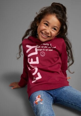 KIDSWORLD Langarmshirt "LOVELY - Print", in längerer Form