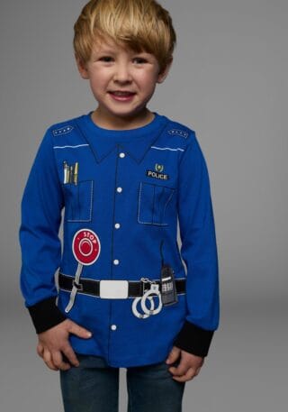 KIDSWORLD Langarmshirt "POLIZEI" Langarm, Basic-Passform, bedruckt, Rundhalsausschnitt