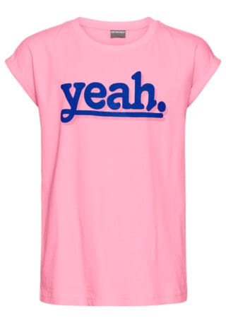 KIDSWORLD T-Shirt "Sprücheshirt mit überschnittener Schulter" T-Shirt "YEAH" print