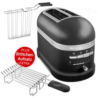 KitchenAid Artisan 2-Scheiben-Toaster 5KMT2204EBK mit Brötchen-Aufsatz 5KTBW