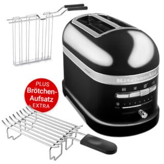 KitchenAid Artisan 2-Scheiben-Toaster 5KMT2204EOB mit Brötchen-Aufsatz 5KTBW