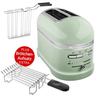 KitchenAid Artisan 2-Scheiben-Toaster 5KMT2204EPT mit Brötchen-Aufsatz 5KTBW