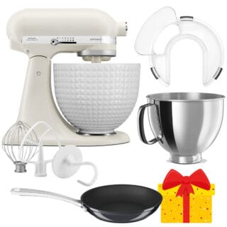 KitchenAid Artisan 4,8L 5KSM156CXEPL mit Extra-Bowl und GRATIS KitchenAid Pfanne