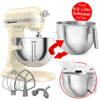 KitchenAid Artisan 5,6L Küchenmaschine 5KSM60SPX PLUS XXL-Bowl Creme