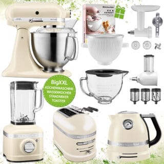 KitchenAid Artisan 5KSM185PSEAC BigXXL mit Toaster, Wasserkocher + Standmixer