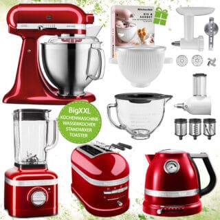 KitchenAid Artisan 5KSM185PSECA BigXXL mit Toaster, Wasserkocher + Standmixer