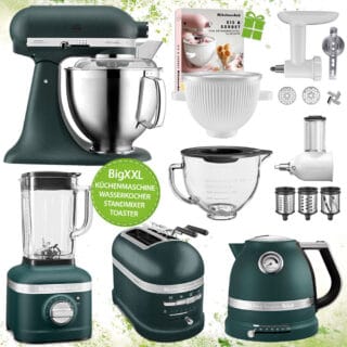 KitchenAid Artisan 5KSM185PSEPP BigXXL mit Toaster, Wasserkocher + Standmixer