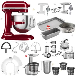 KitchenAid Artisan 6,6L 5KSM70SHX Mega-Winter-Set Empire Rot