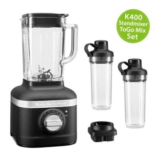 KitchenAid Artisan K400 Standmixer 5KSB4026 ToGo Mix-Set Gusseisen Schwarz