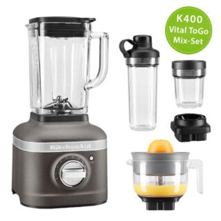 KitchenAid Artisan K400 Standmixer 5KSB4026 Vital ToGo Mix-Set Imperial Grey