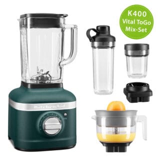 KitchenAid Artisan K400 Standmixer 5KSB4026 Vital ToGo Mix-Set Palmenstrand