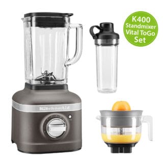 KitchenAid Artisan K400 Standmixer 5KSB4026 Vital ToGo-Set Imperial Grey