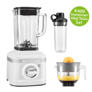 KitchenAid Artisan K400 Standmixer 5KSB4026 Vital ToGo-Set Weiss