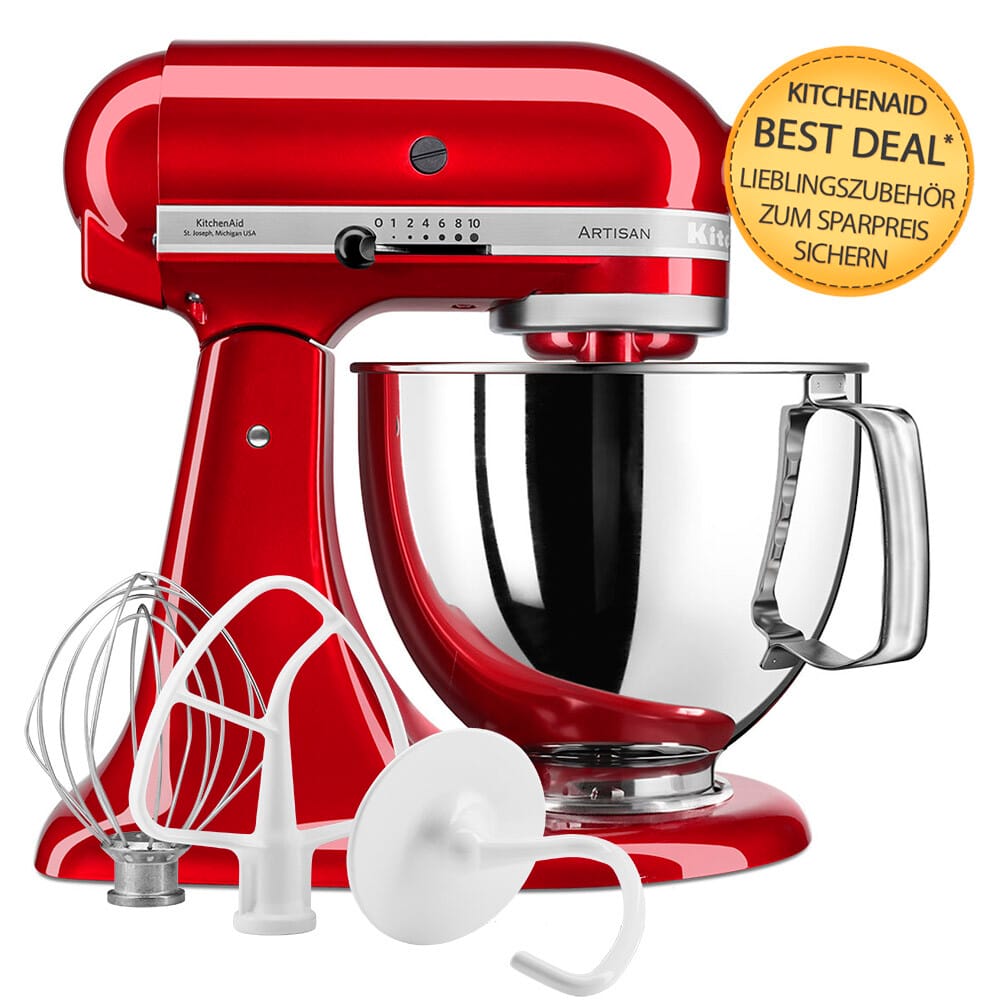 KitchenAid Artisan Küchenmaschine 4,8L 5KSM156 Liebesapfelrot Zubehöraktion*