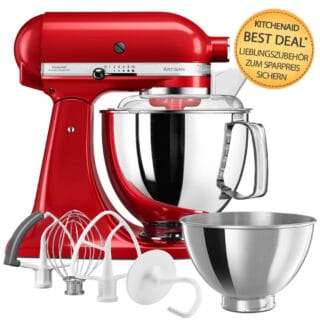 KitchenAid Artisan Küchenmaschine 4,8L 5KSM175 Empire Rot Zubehöraktion