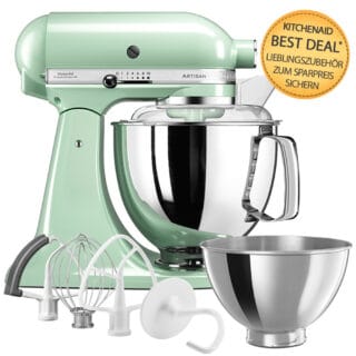 KitchenAid Artisan Küchenmaschine 4,8L 5KSM175 Pistazie Zubehöraktion