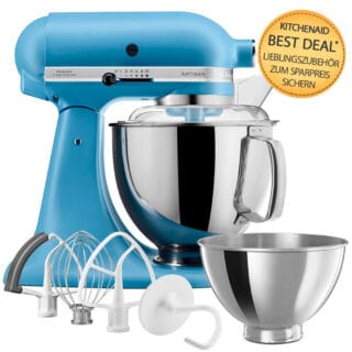 KitchenAid Artisan Küchenmaschine 4,8L 5KSM175 Velvet Blue Zubehöraktion
