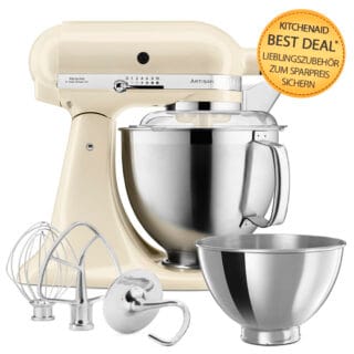 KitchenAid Artisan Küchenmaschine 4,8L 5KSM185 Crème Zubehöraktion
