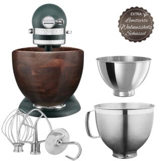 KitchenAid Artisan Küchenmaschine 4,8L 5KSM185PSEPP mit edler Walnussholz-Bowl