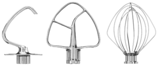 KitchenAid Edelstahlrührer - 3er Set für KM 4,3L & 4,8L