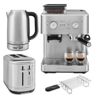 KitchenAid Espressomaschine mit Toaster & Wasserkocher Edelstahl