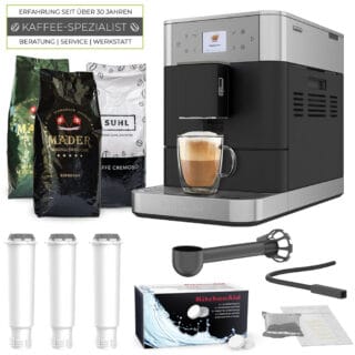 KitchenAid Kaffeevollautomat KF6 5KES8556EBK im Set mit 3 kg Kaffee und Zubehör