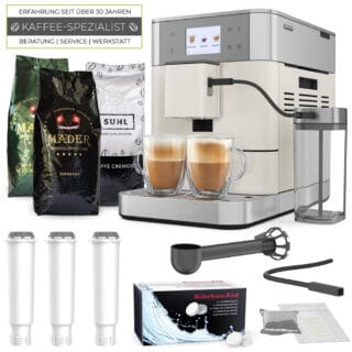 KitchenAid Kaffeevollautomat KF7 5KES8557EPL - Set mit 3 kg Kaffee und Zubehör