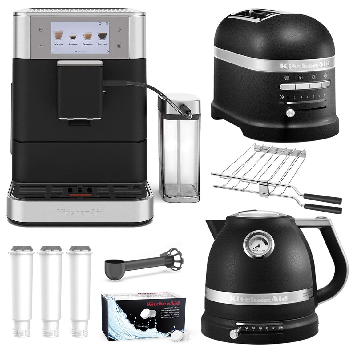 KitchenAid Kaffeevollautomat KF8 Frühstücks-Set Gusseisen Schwarz