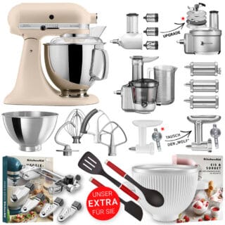 KitchenAid Küchenmaschine Artisan 5KSM175 Alleskönner-Set Fresh Linen