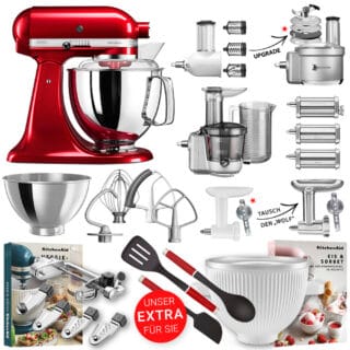 KitchenAid Küchenmaschine Artisan 5KSM175 Alleskönner-Set Liebesapfelrot