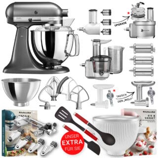 KitchenAid Küchenmaschine Artisan 5KSM175 Alleskönner-Set Medallion Silber