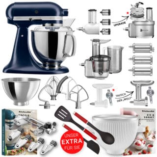 KitchenAid Küchenmaschine Artisan 5KSM175 Alleskönner-Set Tintenblau