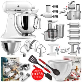KitchenAid Küchenmaschine Artisan 5KSM175 Alleskönner-Set Weiss