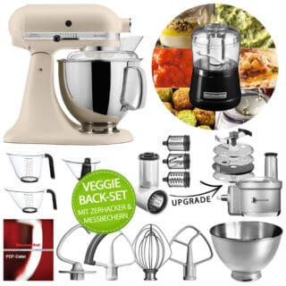 KitchenAid Küchenmaschine Artisan 5KSM175PS Veggie Back-Set Fresh Linen