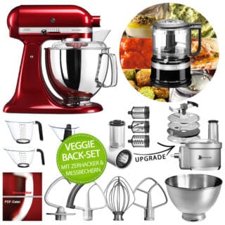KitchenAid Küchenmaschine Artisan 5KSM175PS Veggie Back-Set Liebesapfelrot