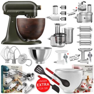 KitchenAid Küchenmaschine Artisan 5KSM180WSEEG Alleskönner-Set Evergreen ltd.