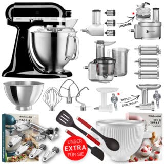 KitchenAid Küchenmaschine Artisan 5KSM185 Alleskönner-Set Onyx Schwarz