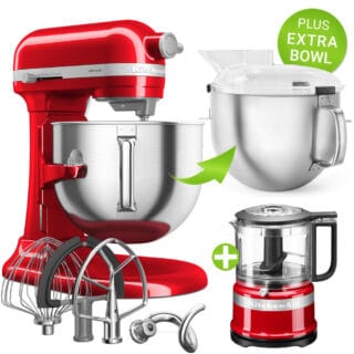 KitchenAid Küchenmaschine Artisan 6,6L 5KSM70SHXCA PLUS XL-BOWL & 5KFC3516