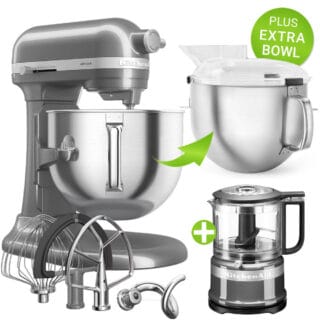 KitchenAid Küchenmaschine Artisan 6,6L 5KSM70SHXEMS PLUS XL-BOWL & 5KFC3516