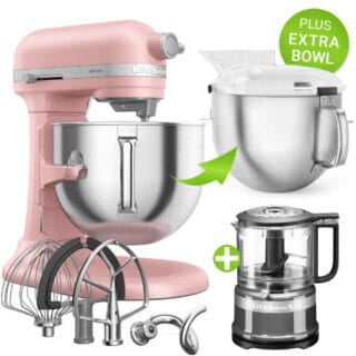 KitchenAid Küchenmaschine Artisan 6,6L Altrosa PLUS XL-BOWL & 5KFC3516